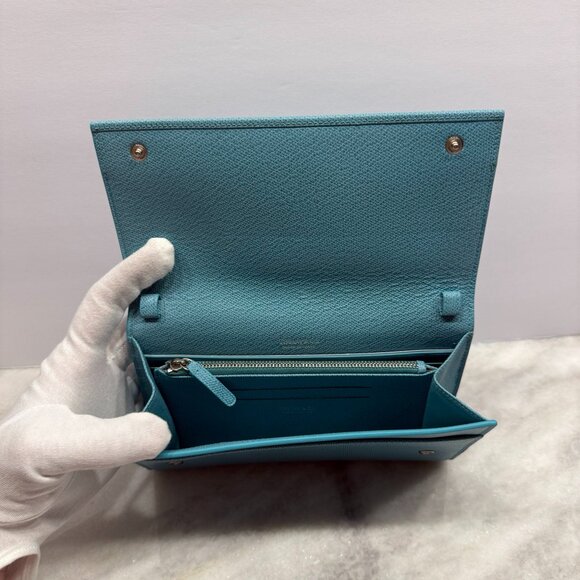 TIFFANY & CO NWOT Blue Leather Crossbody bag/clutch - Picture 11 of 14